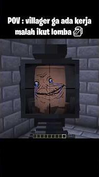 Villager joins the #minecraft #shorts #funny competition