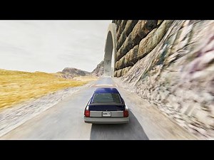 Use acceleration to navigate through the roundabout - BeamNG Drive