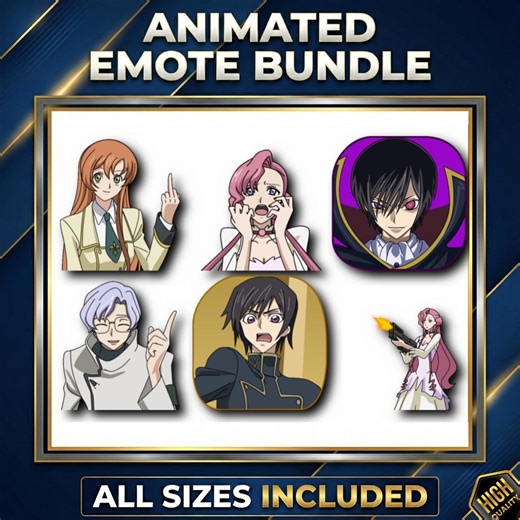 Code Geass 20 animierte Emotes-Paket | Epische Animationen für Twitch und Kick | Anime-Sticker für Discord | Twitch-Emotes - Etsy.de