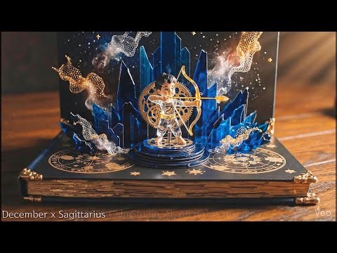 [AI ASMR] 12달의 유리 별자리 팝업북 | 12 Months of Zodiac Magic: Glass Pop-up Book #satisfying