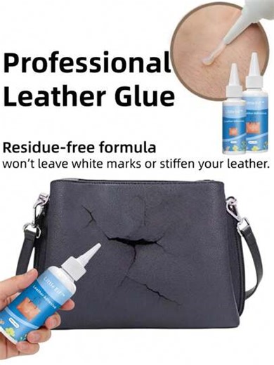 Colla per riparazione in pelle | Inizialmente bianco latte, trasparente dopo l'indurimento | Formula extra forte per scarpe in pelle, pantaloni, divani, cappotti, guanti, cinture, borse e tutti i prodotti in pelle | Grado professionale per riparazione della pelle domestica e uso del calzolaio | Legame flessibile e durevole, senza crepe, senza sbucciatura, lunga durata | Multiuso per artigianato in pelle fai-da-te, restauro di mobili, portafogli, giacche, stivali, cinghie di borse e riparazioni d