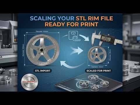 How to Scale STL Rim Files for 3D Printing (Chitubox Basic Tutorial)