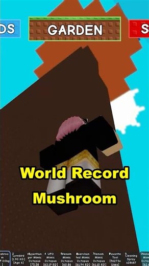 THE BIGGEST MUSHROOM IN GAG #growagarden #roblox