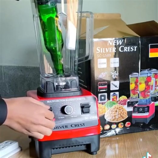 Payment on delivery Unleash the power of performance with the 2-in-1 Silver Crest Blender! From silky smoothies to finely ground spices, this powerhouse does it all. Designed for speed, durability, and convenience — it’s your all-in-one kitchen companion. ✨ Blend. Grind. Create. All with one machine. 🔥 Powerful 4500W motor 🥤 2L unbreakable jar 🌾 Multi-function grinder for dry ingredients 💪 Built to last, made for every home 👉 Upgrade your kitchen today and experience the Silver Crest differ