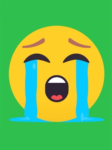 Crying Face Emoji Greenscreen Animation