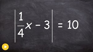 Easily solve an absolute value equation with a fraction
