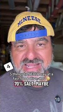 5 things NEVER to say at a fast-food drive-thru window. #genx #shenanigans #comedy