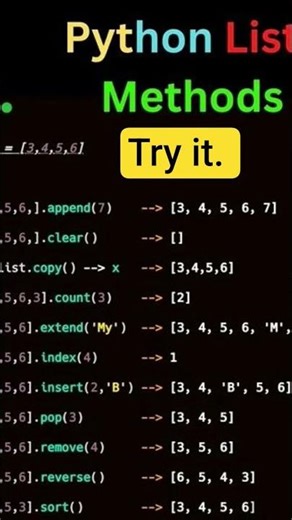 Python list metods #python #css #javascript #htmlcssjs