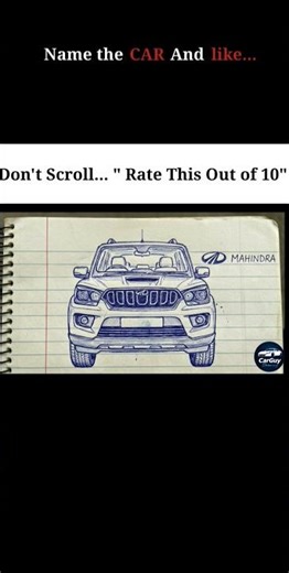 Mahindra Scorpio Best Art 🥷 @Car-Guy-Drawing