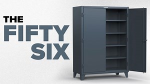 1.4K views | The Strong Hold Fifty Six Series, for when you need more! Standing at 5' wide and 6' tall, our Fifty Six has 1950 lbs of storage capacity per shelf in our 12 Gauge version with an overall storage capacity of 11,000 lbs. With endless possible combinations, design your Fifty Six at strong-hold.com/fiftysix. | Strong Hold Products | Facebook