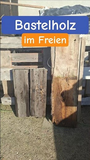 Holzreste und Bastelholz für DIY-Projekte im freien lagern