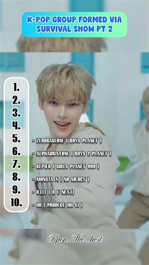 K-POP GROUP FORMED VIA SURVIVAL SHOW PT 2 #straykids #izna #treasure #zerobaseone #alphadriveone