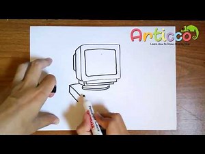 How to Draw a Computer Set Step by Step