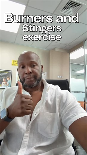 Bradley Blair Osteopath on Instagram: "Burners and Stingers Exercise Hook your fingers above your collar bone, and gently rotate your neck to the same side, then extend your neck backwards. You should feel the stretch at the front of your neck under your fingers. This stretches the anterior scalene muscle. A burner, also called a stinger, is a temporary nerve injury that usually happens when the neck and shoulder are forced suddenly in opposite directions, most commonly during contact sports. Wh