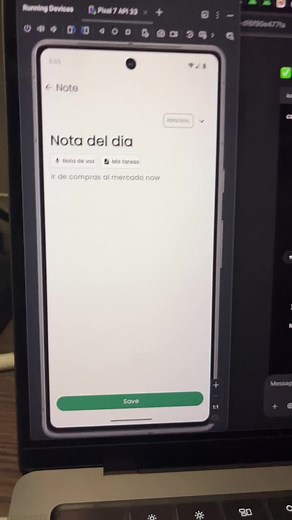 ✨ ¡Notas de voz inteligentes con IA! 🎤📲 En mi app de notas con IA, podemos grabar notas de voz, visualizar el tracking de amplitudes en tiempo real y guardarlas en una base de datos local. 🔥 ¡Todo de forma automática y organizada! 🚀 ¿Te imaginas tener una app así? 😏💡 Sígueme para más contenido sobre desarrollo móvil. 👨‍💻 #Kotlin #Android #JetpackCompose #OpenAI #MachineLearning #IA #AndroidDevelopment #AppDevelopment #VoiceNotes #programacion #Developers #100daysofcode