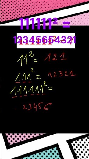 111111² WITHOUT a calculator 🤯 The result is incredible #mentalmath #math #fyp
