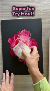 Painting a pink peony in acrylic with a catalyst wedge tool #paintingtechniques