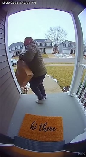 🎨💥 Porch Pirate Gets BLASTED in Powder Blue & Violet Fog 🚗✨ (Ring Cam)