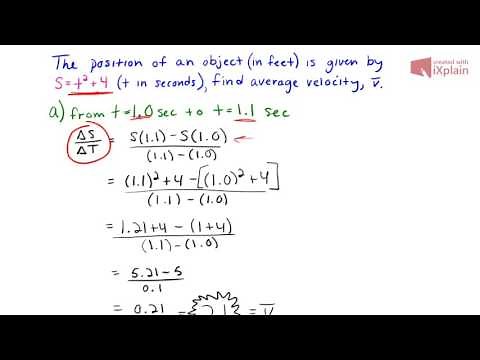 How to find average velocity given two times