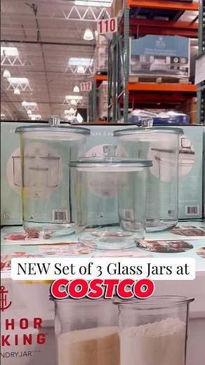 NEW Set of 3 Glass Jars with Lids at Costco! #costco_empties #costcofinds #costco #anchorhocking