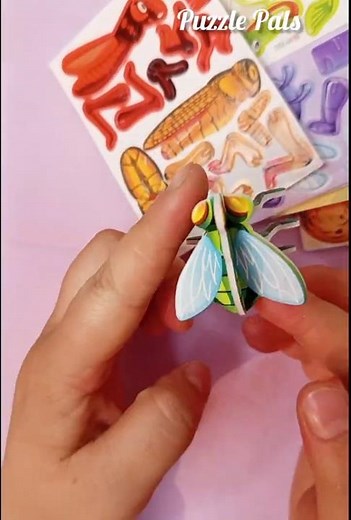 Building a Cute 3D Bug 🪰#kidspuzzle #3Dpuzzle #forkids #puzzles #asmrshorts #shorts