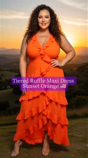 Flattering Tiered Ruffle Maxi Dress for Curvy Women