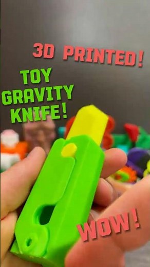 3D Printed Toy Gravity Knife!!! #shorts #3dprinting #asmr #satisfying #toys #gravity #physics #flip