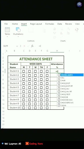 Stop Manual Attendance! Use This Excel Hack 🚀 #excel