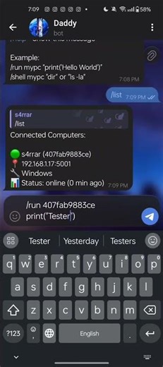 TeleConsole: Control Your Computers via Telegram