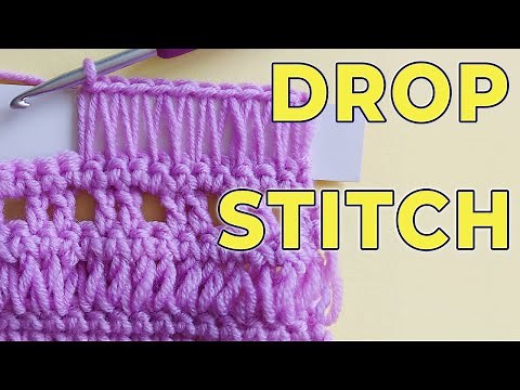 Crochet easy drop stitches. Lacy crochet stitch tutorial