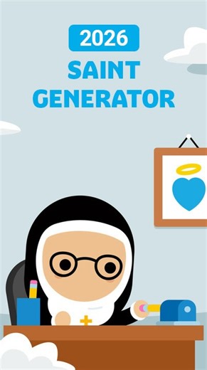 Start 2026 with a new holy friend! Pause the video to find a patron for the New Year. Let us know which saint you get in the comments below! | Tiny Saints