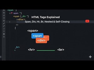 6 HTML Tags Explained: Master span, div, hr, br, Nested vs Self-Closing Tags