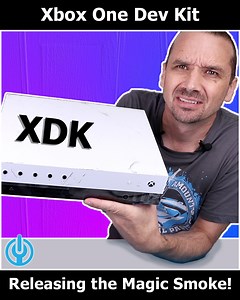 Remember when I worked on this Xbox One Dev Kit (XDK) and released the magic smoke? 😅 This was the first (and only) XDK I've ever worked on and seeing the differences between the developer version and the retail console was fascinating. I still have mixed feelings about how this repair turned out but it was a good learning experience. Have any of you ever worked on something rare like this and had it go sideways? Video where I try to fix a prototype Xbox One X: https://www.facebook.com/watch/?v