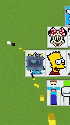 satisfying pixelart in Minecraft #trending #sandart