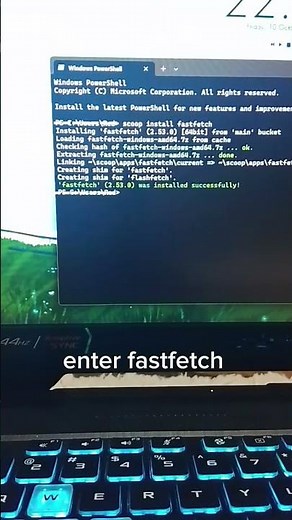 THIS IS HOW TO INSTALL FASTFETCH ON WINDOWS(yes it's easy) #windows11 #fastfetch #powershell