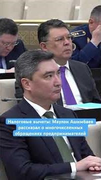 Tax deductions: Maulen Ashimbaev spoke about numerous requests from entrepreneurs
