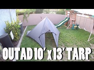 OUTAD 10' x 13' Tarp Shelter | OUTAD Lightweight Rain Tarp, Waterproof Shelter