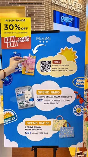 CNY shopping just got better with MizuMi 🧧✨ Visit our MizuMi booth at the Watsons CNY Thematic Booth and be among the first to try our NEW launch — Skin Fit Invisible Pad 👀🩵 Invisible Care, Invincible Glow.🌟 Enjoy these booth-only exclusives: ✨ FREE MizuMi Assorted Sachet (Follow & Redeem) ✨ FREE MizuMi CICAFuse™️ Mask Trial Set with min. RM80 spend ✨ FREE MizuMi Limited Edition Tote Bag with min. RM150 spend ✨ Mask Promo: Buy 2 FREE 1 📍 Catch us here: • 1 Utama | 2–8 Feb 2026 • IOI City Ma