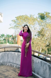 Purple Ao Dai Vietnamese Chiffon Double Layers Long Dress With Pants G57 - Etsy