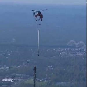 431K views · 2.6K reactions | Skycrane Erickson Antenna Lift | Ocean World. | Facebook