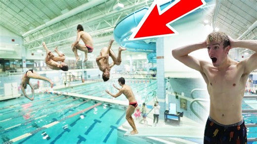 Pro Diver Performs Insane Diving Board Tricks