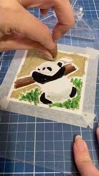 Oil Pastel Tutorial: I made a panda 🐼 #oilpastel #illustration