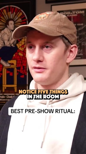 James Acaster with the greatest pre-show ritual I’ve ever heard. #mantra #motivation #performance #comedy