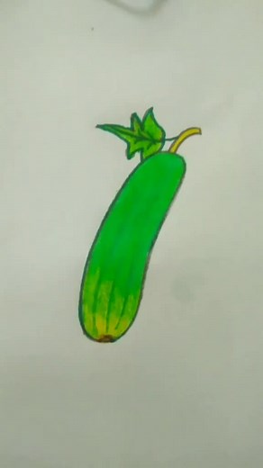 Easy and Realistic Cucumber Drawing Tutorial for Kids
