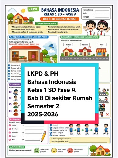 LKPD & Penilaian Harian (PH) Bahasa Indonesia Kelas 1 SD Fase A Bab 8 Di sekitar Rumah Semester 2 2025-2026 #lkpd #ulanganharian #penilaian #harian #bahasaindonesia @Nurul Fitriani @Intan ILona @cikgu Dilla @Dewi Susanti @EkaMayaPutri @Yogi Pratama @sardi_putra@93 @YaGaZeQu_OfficiaL @detiyoetie0201