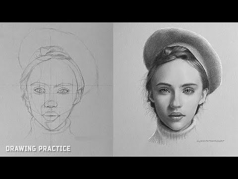 Drawing Practice using Andrew Loomis Method, Portrait Drawing