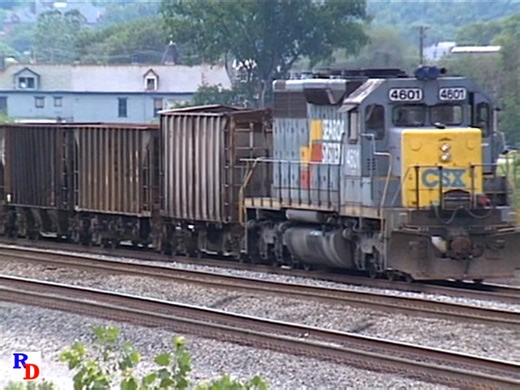 CSX 4601, which was a Seaboard System locomotive has a CSX "patch" at both ends. It's on a work extra, rolling through Winton Place in Cincinnati. From the Pentrex show "Sunrise to Sunset Volume 3 Cincinnati" https://rfd.video/Sun3 | Railfan Depot