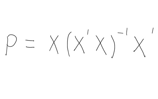 计量经济学（2）OLS的代数性质和投影矩阵