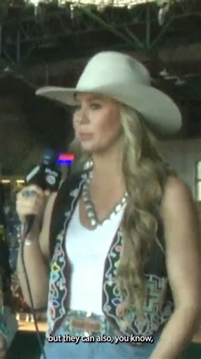 West Desperado's Shaley Ham knows a thing or two about western fashion. She attened the 2024 Women's Rodeo World Championship Tito's Welcome Gala and was impressed how the cowgirls can go from tough competitors to impressing a room in their best dress. We're counting down the days until the 2025 WRWC Tito's Welcome Gala! #womensrodeo #womeninrodeo #westernfashion #stockyards #westdesperado #shaleyham #titos | Women's Rodeo Championships