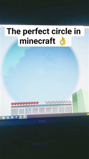 I got the perfect circle in minecraft 👌 #minecraft #perfect